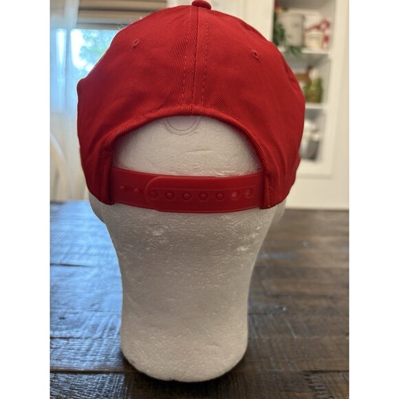Vintage Snap On Racing Hat Snapback Embroidered Cap Red White Yellow 90s Nascar - Picture 3 of 7
